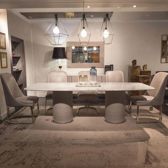 Prestige Marble Pedestal Dining Table - Variation Available